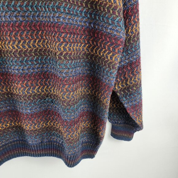 Riscatto Sweater Mens Multi Italy Wool Blend V-Neck Pullover - Picture 4 of 7